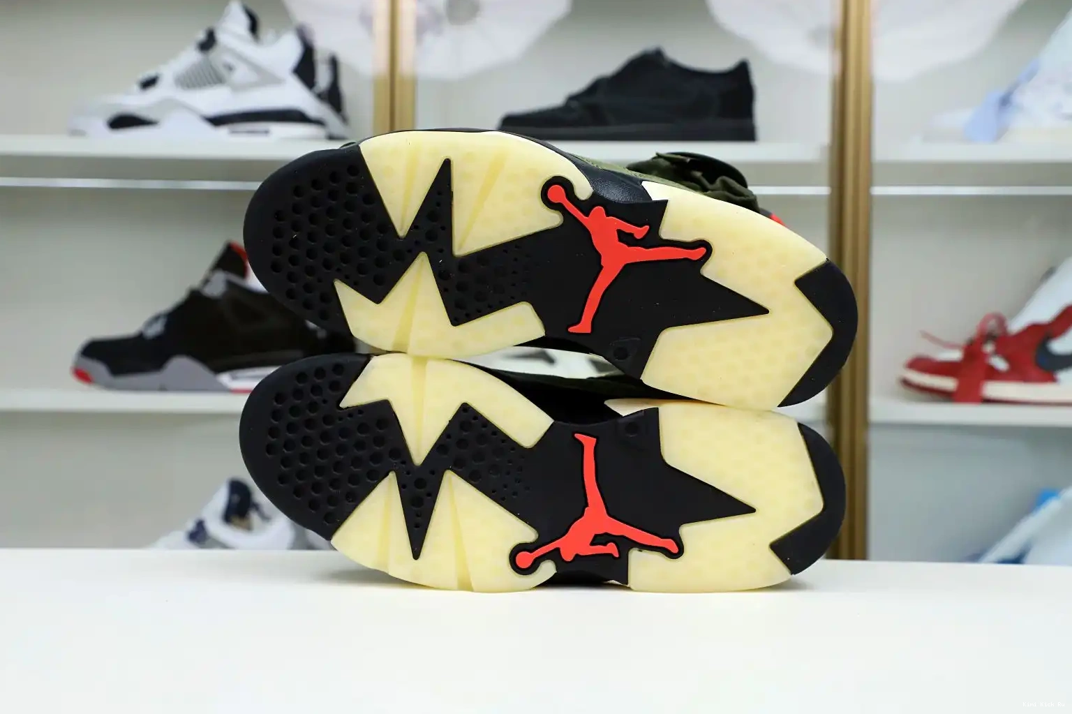 X 6 RETRO TRAVIS 'OLIVE' Kimikick SCOTT JORDAN AIR 0617